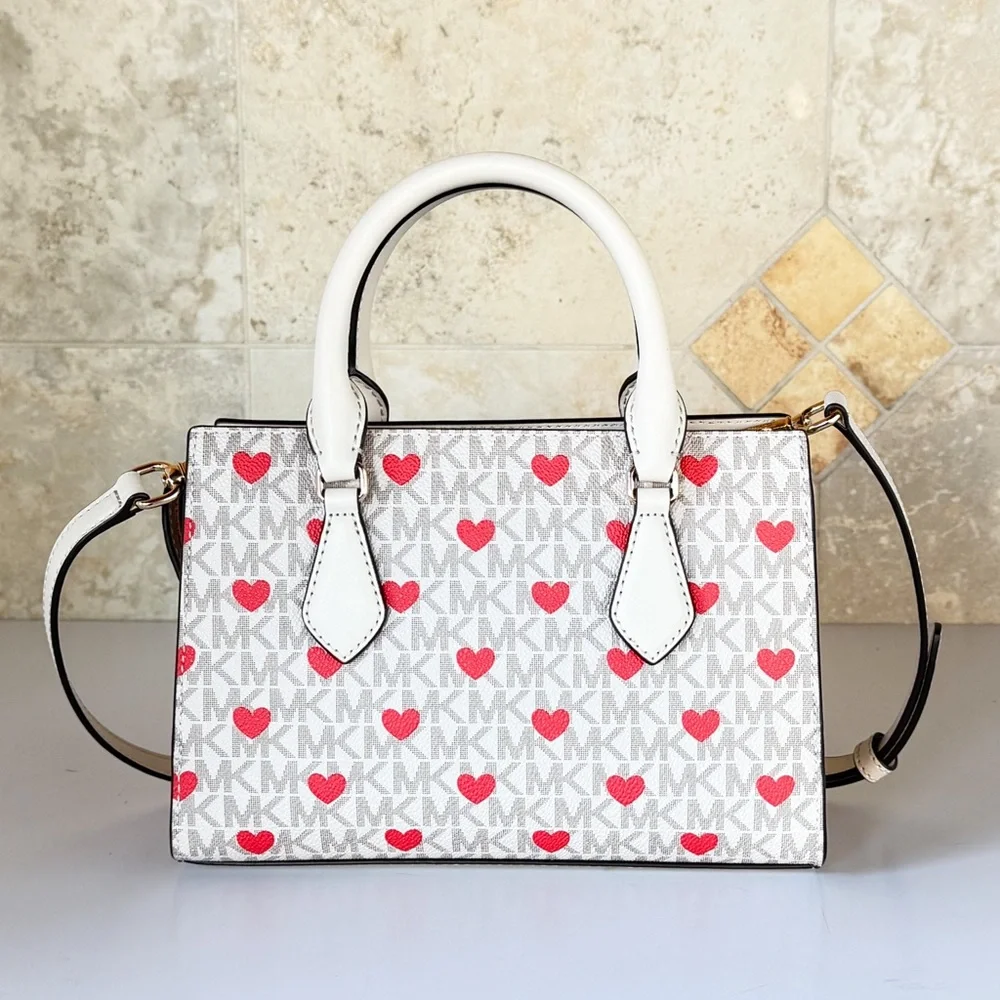 Michael Kors Sheila SM Satchel Shoulder Bag MK Light Cream Multi ❤️